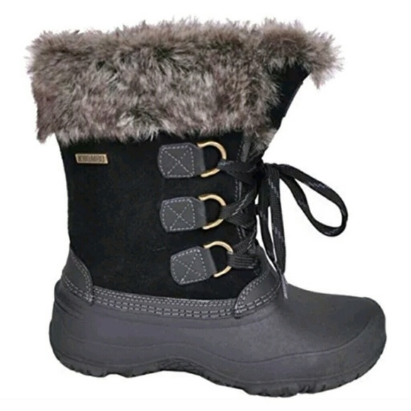 NEW KHOMBU SLOPE WINTER BOOTS BLACK ALL TERRAIN SIZE 10 WATERPROOF NIB - Picture 1 of 8